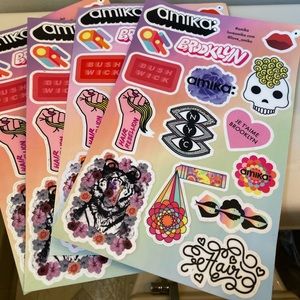Amika Sticker Sheets (Set of Four)